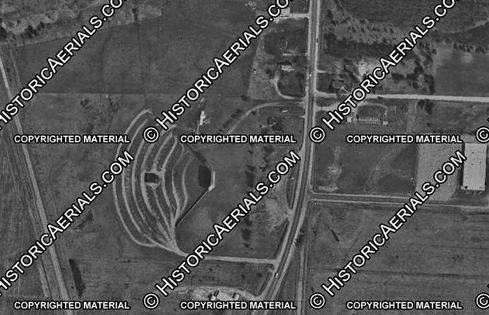 Cheboygan Drive-In Theatre - 1977 Aerial (newer photo)